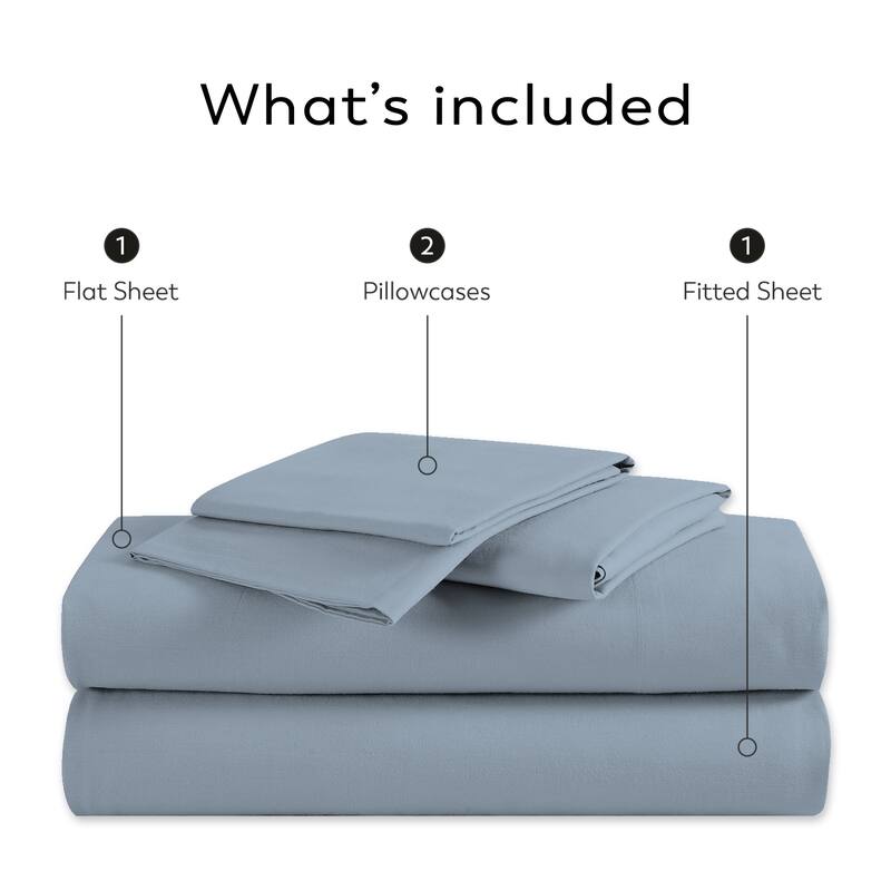 Color Sense 1200TC Premium Cotton-Blend Wrinkle-Resistant Sheet Set