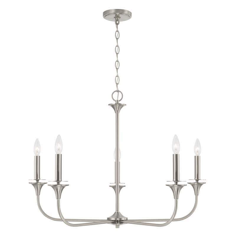 Presley 5-light Hanging Chandelier - Brushed Nickel