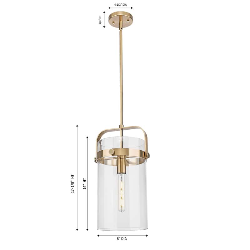 Innovations Lighting 413-1SM-17-8 Pilaster Pendant Pilaster 8" Wide