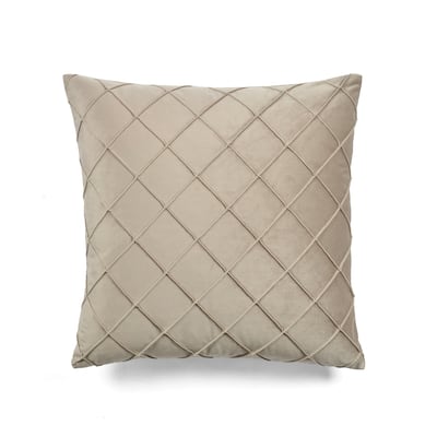 Lush Decor Velvet Diamond Pintuck Decorative Pillow Cover