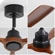 preview thumbnail 29 of 52, Sofucor 48 Inch Ceiling Fan with Light and Remote,Solid Wood Blades Low Profile,Smart Optional Work with Alexa/Google/App