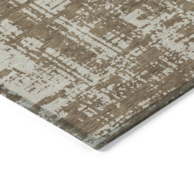 HomeRoots Abstract Transitional Rectangle Outdoor Rug