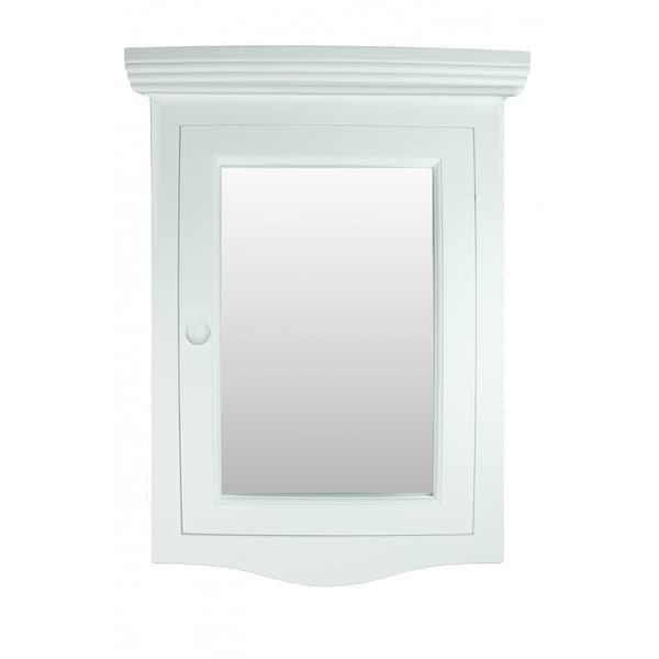 Shop Corner White Wall Mount Medicine Cabinet Recessed ...