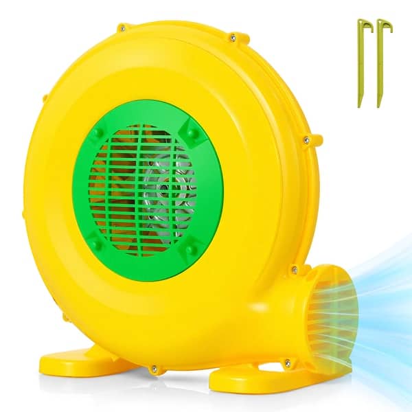 slide 2 of 9, Costway 480W Air Blower 0.64 HP Air Pump Fan with Convenient Handle & - See Details Yellow + Green - See Details - Kids