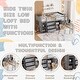 preview thumbnail 13 of 15, Twin Size Low Loft Bed with Pull Out Desk,Drawers,Cabinet and Shelves
