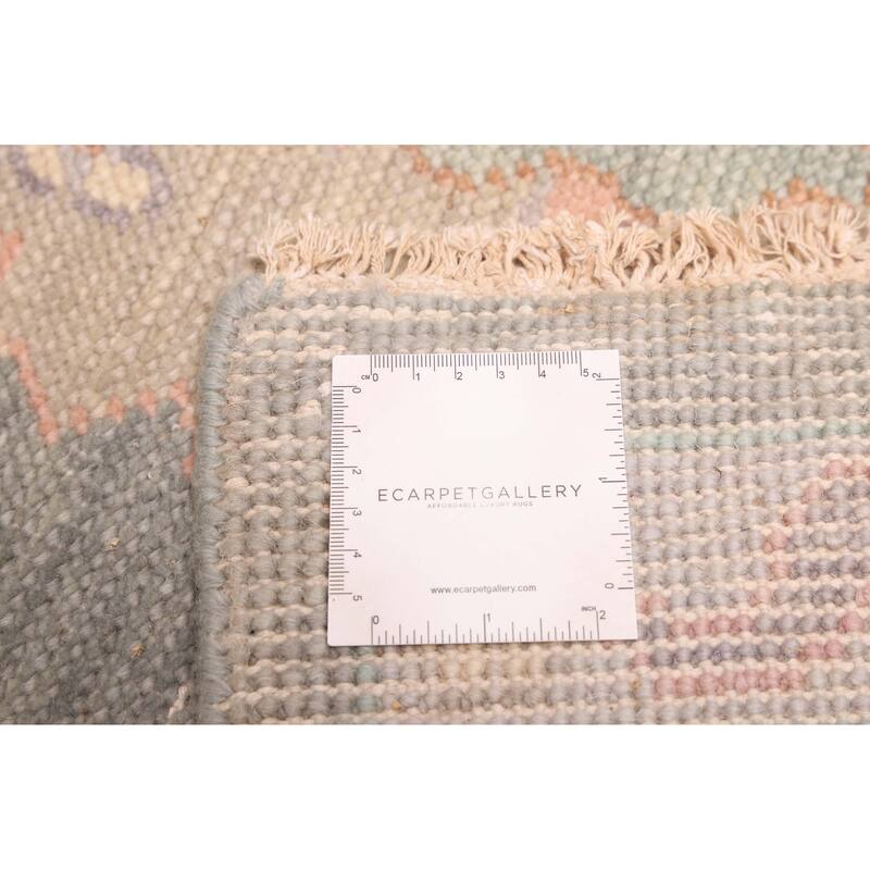 ECARPETGALLERY Hand-knotted Modern Oushak Sage Wool Rug - 7'10 x 9'10