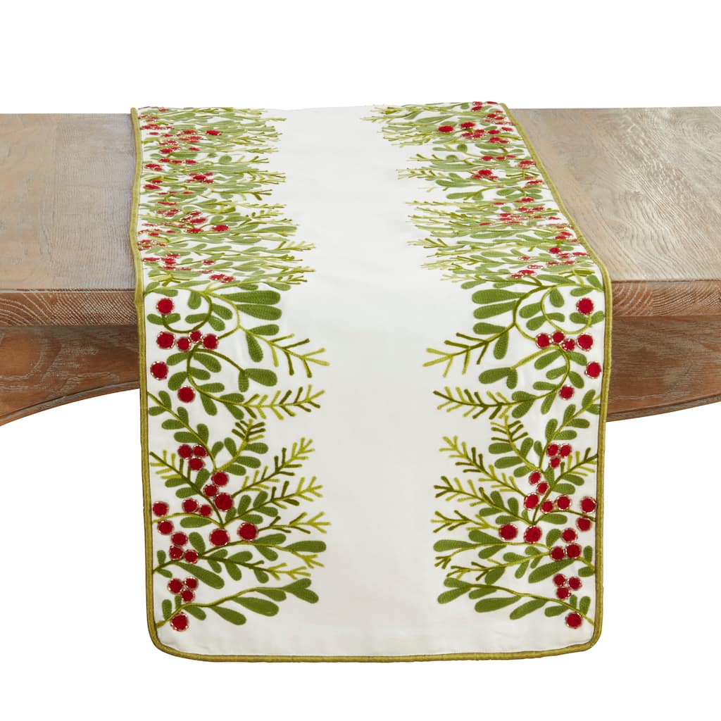 Red Berry Table Runner - 16"x72"