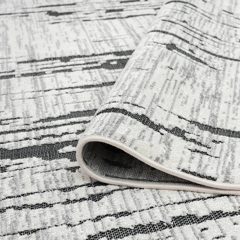 Cruise Industrial Stripe Indoor/Outdoor Area Rug