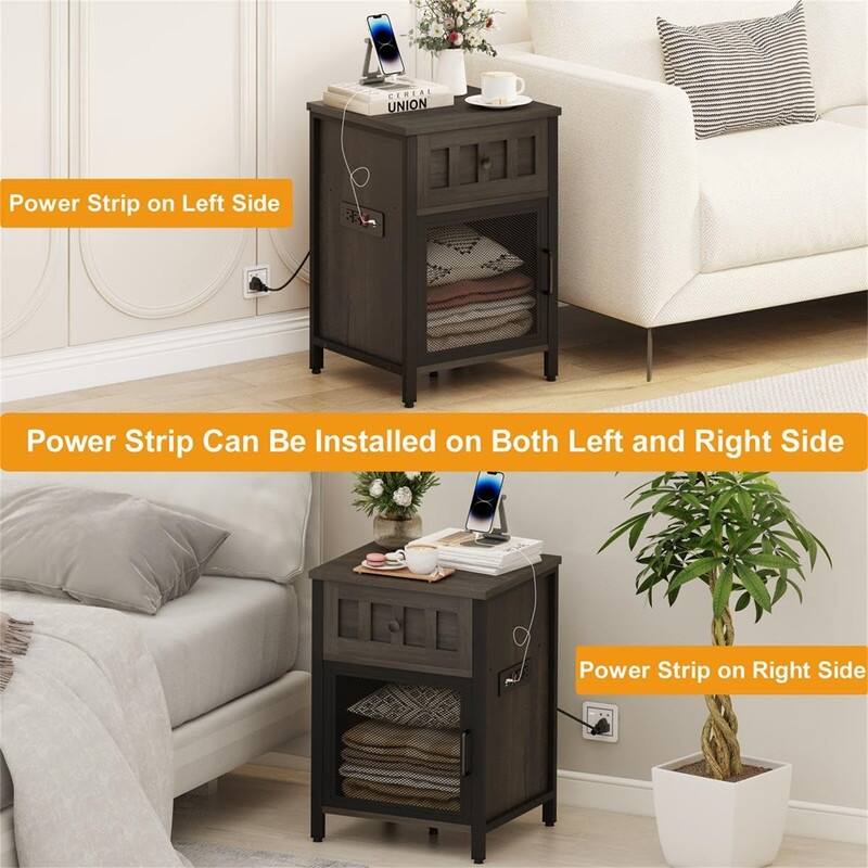 End Table with Charging Station