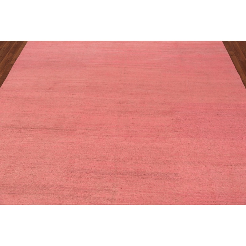 Pink Modern Gabbeh Area Rug Handmade Bedroom Wool Carpet - 6'7" x 9'8"