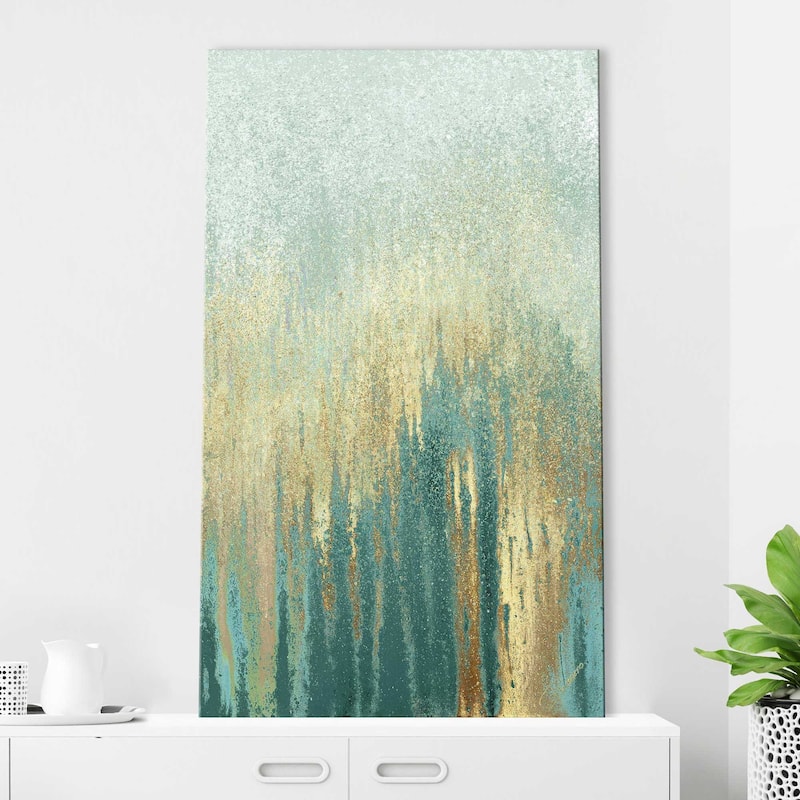 "Teal Golden Woods" Print on Canvas