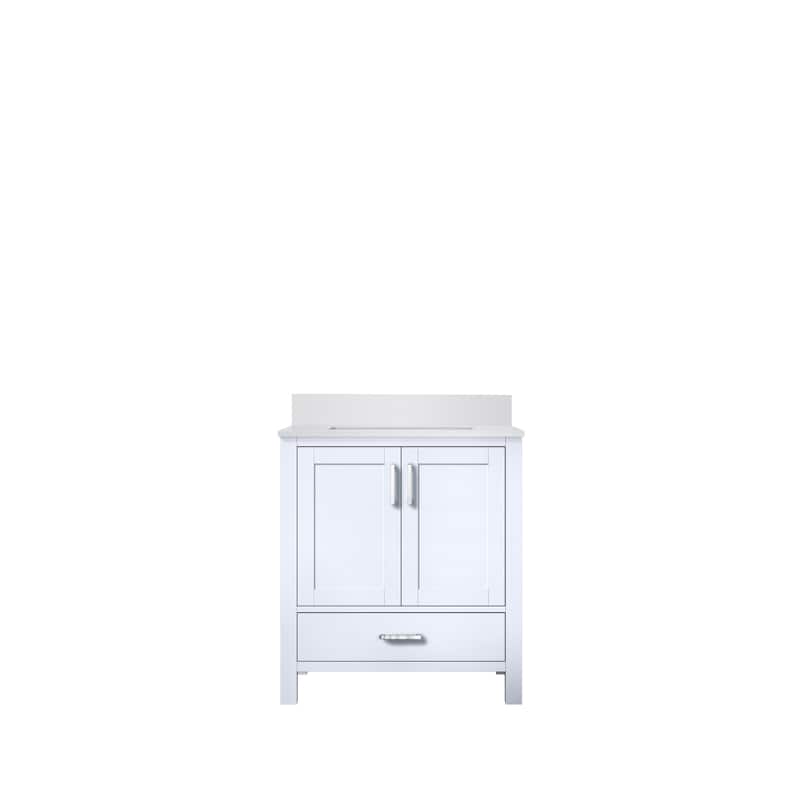 Jacques 30 in. W x 22 in. D White Bath Vanity and White Quartz Top