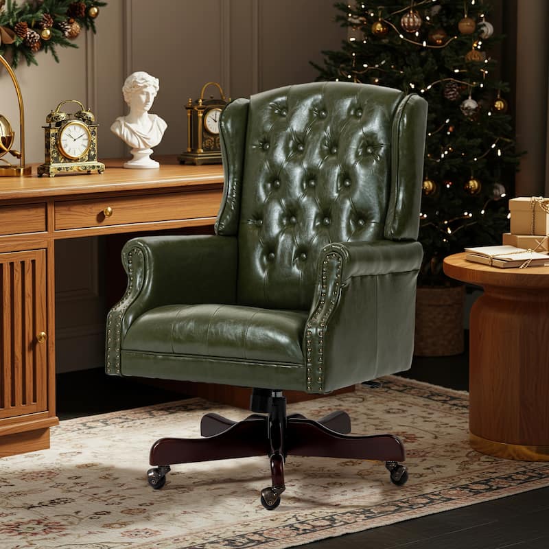 AVAWING Classic Executive Office Chair High Back Wingback Boss Chair