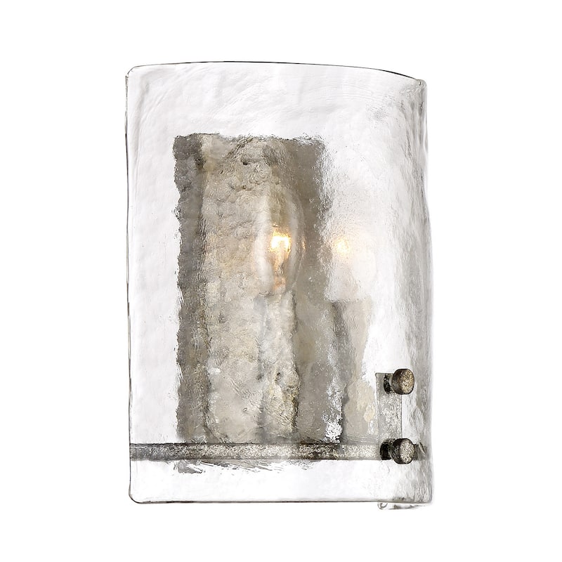 Fortress 2-Light Wall Sconce in Mottled Silver