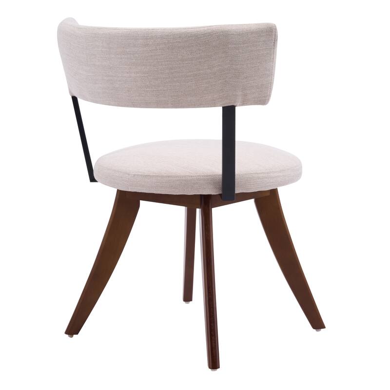Christopher Knight Home - Modern Upholstered Rubber Wood Dining Chairs with Curved Back