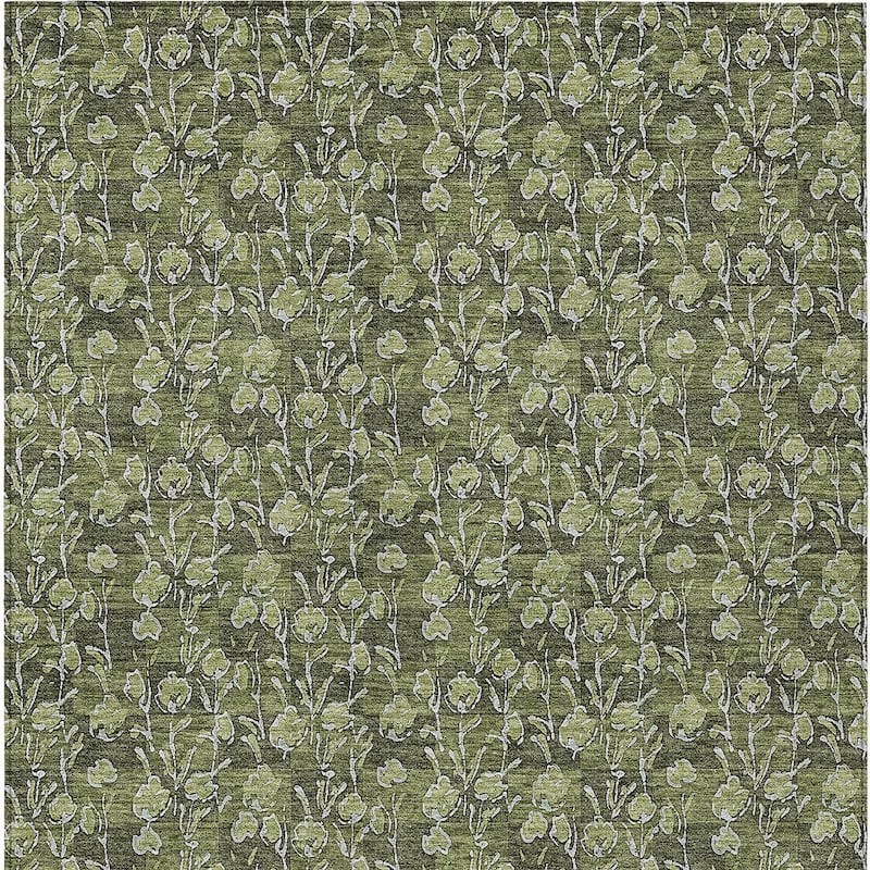 HomeRoots Floral Transitional Rectangle Outdoor Rug