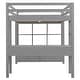 preview thumbnail 16 of 16, Full Size Loft Bed with Built-in Desk with Two Drawers, and Storage Shelves and Drawers,Multifunctional Loft Bed with Storage