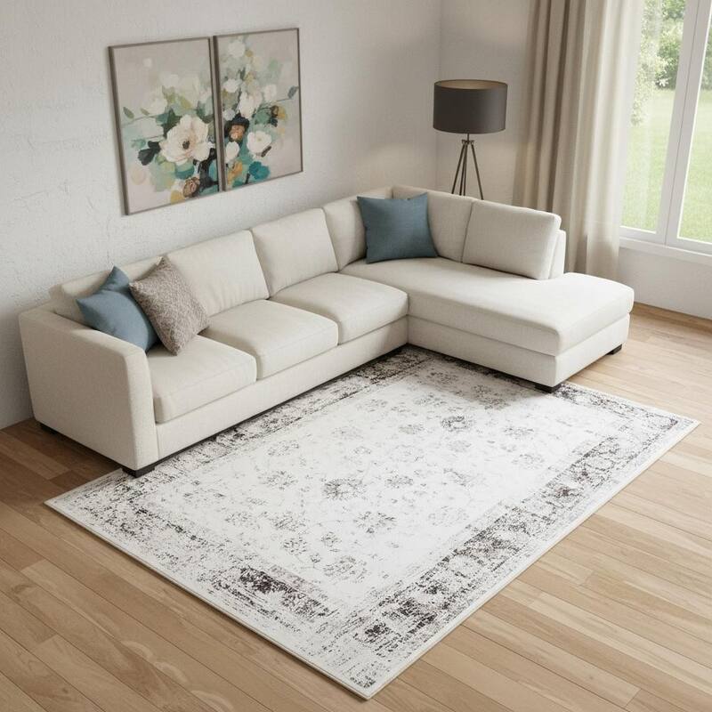 HomeRoots Oriental Casual Rectangle Area Rug - 6' X 9'