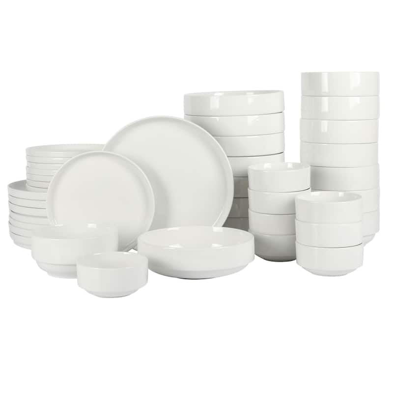 Gibson Home Rothenberg Stackable 40-Piece Porcelain Dinnerware Set