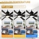 preview thumbnail 4 of 12, Cusp Barn 72 Inch Indoor/Outdoor Black Modern Large Ceiling Fan with Lights and Remote, Reversible Quiet DC Motor Ceiling Fan