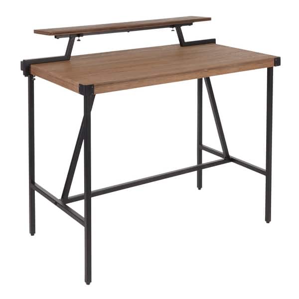 Carbon Loft Gunn Stand Up Desk with Removable Shelf Overstock 27555178
