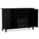 preview thumbnail 11 of 16, WYNDENHALL Freemont SOLID WOOD 54" Wide Transitional Sideboard Buffet & Wine Rack - 17" D x 54" W x 36" H