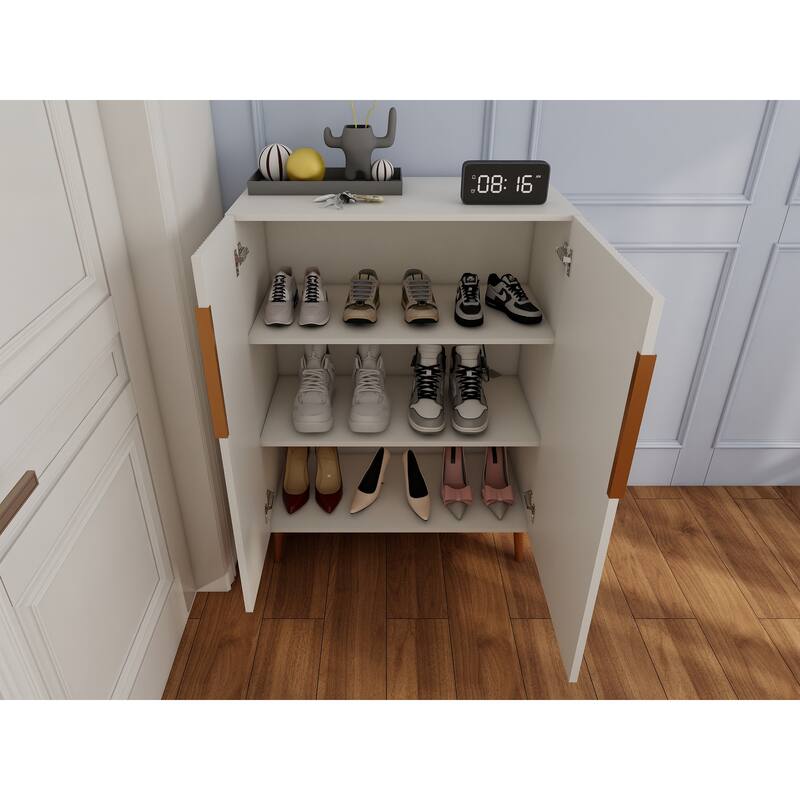 Modern Sideboard Cabinet with Gold Handles for Kitchen, Dining Room Furniture Organizer
