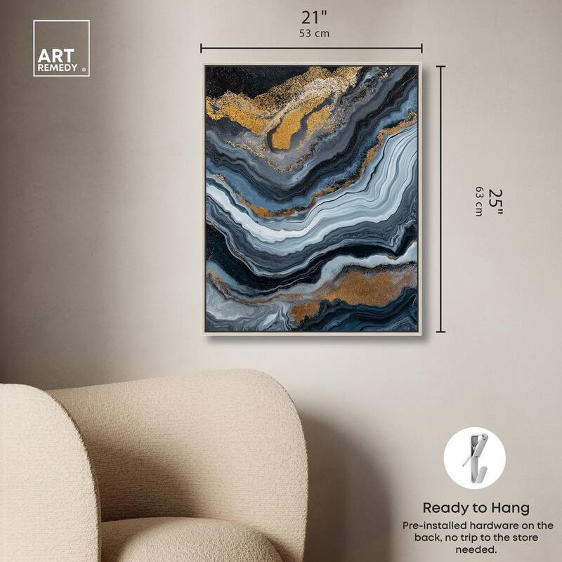 Acrylic Flow II Canvas by Art Remedy