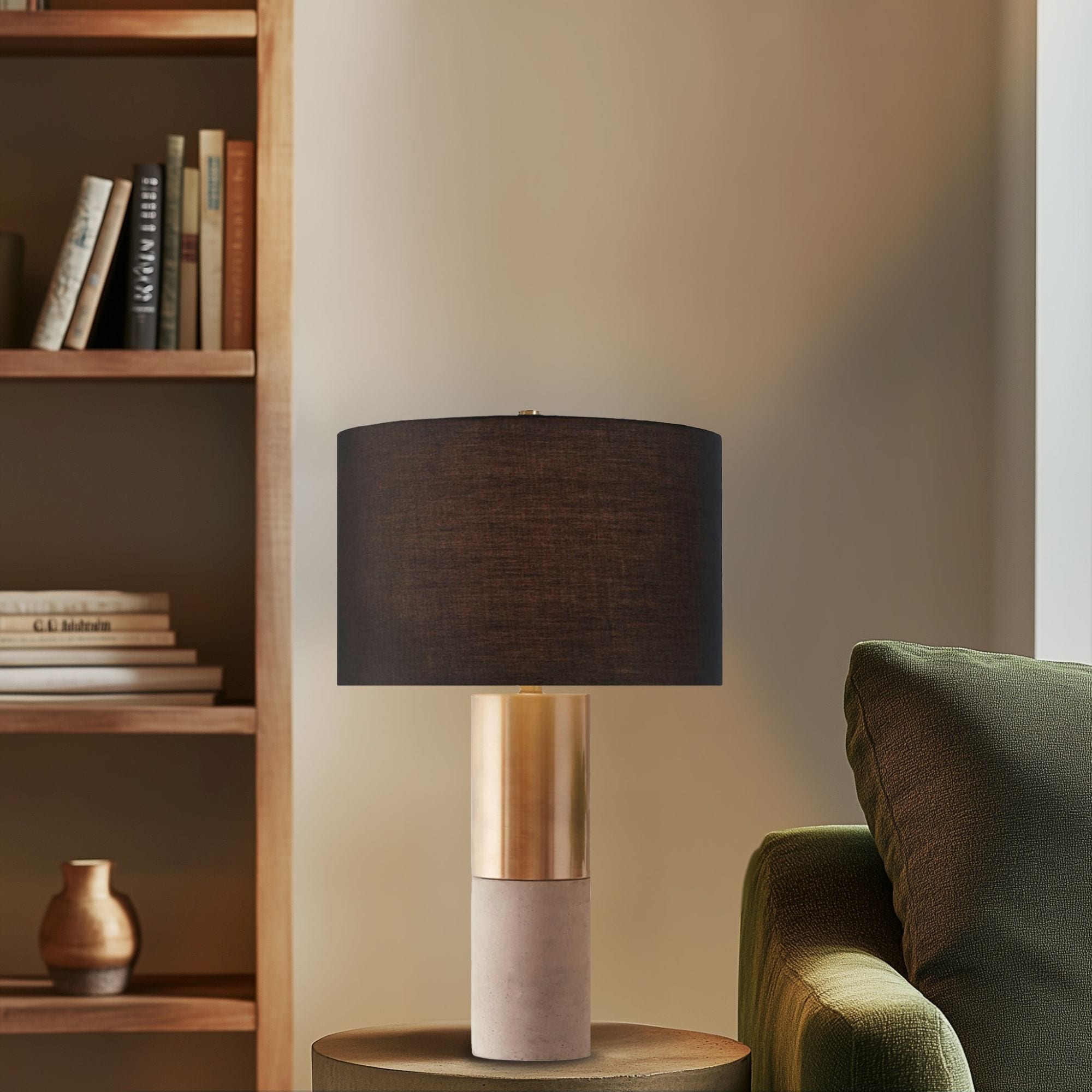 INK+IVY Fulton Metal and Concrete Table Lamp