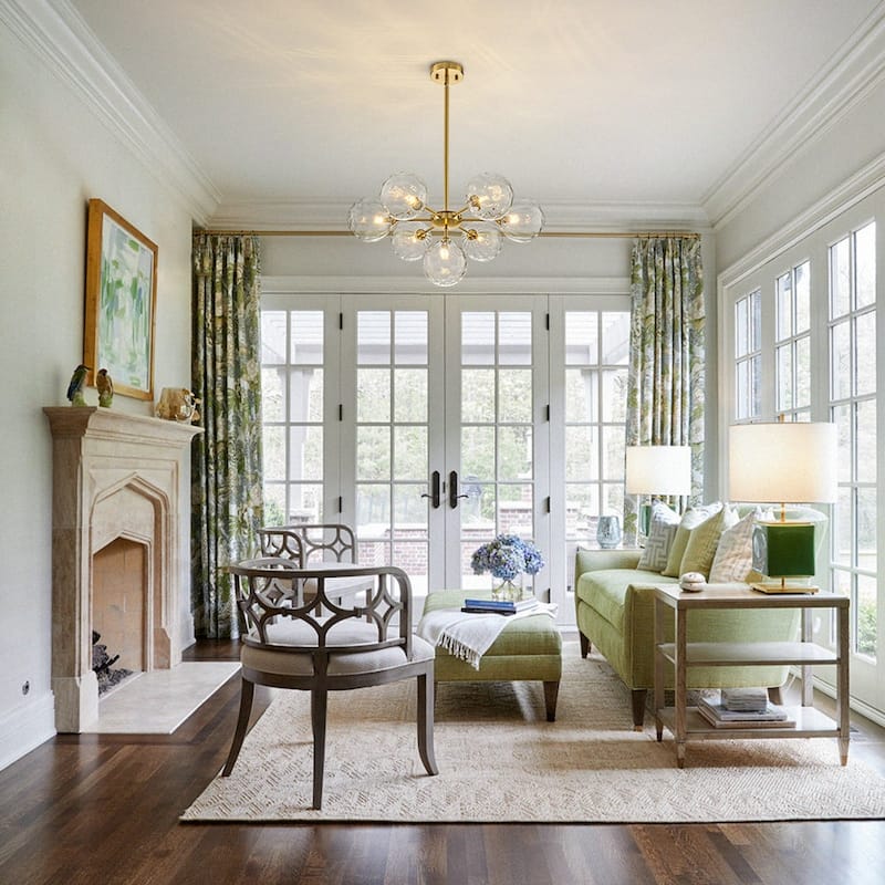 Contemporary 7-Light Clear Textured Glass Sputnik Chandelier - 25.2 in