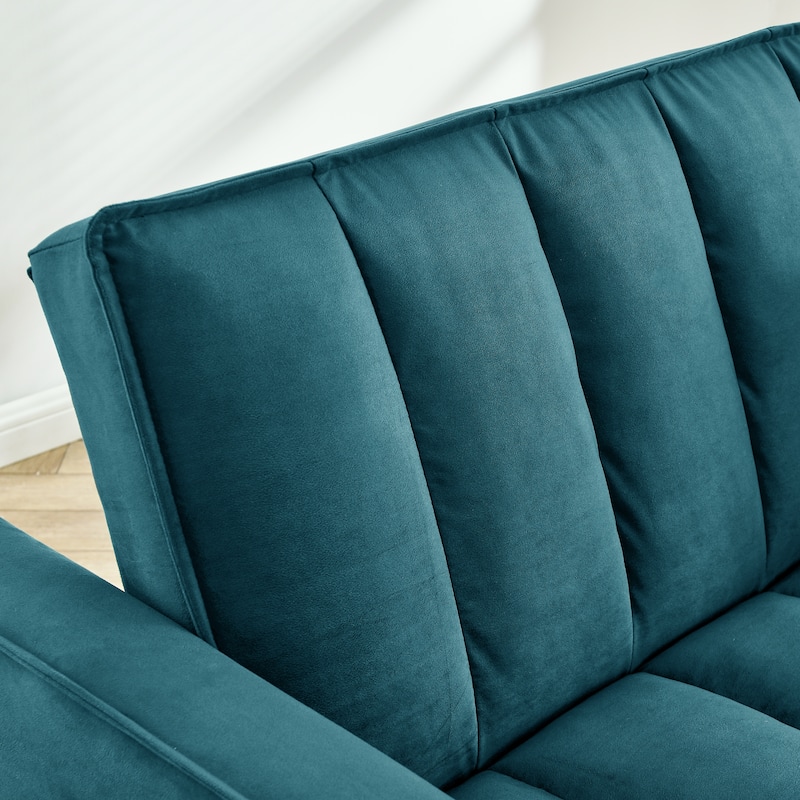 velvet loveseat sofa couch pull out bed