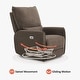 preview thumbnail 20 of 22, MCombo Power Swivel Glider Recliner Chair with USB Charging Ports for Living Room and Nursery, Fabric 6922