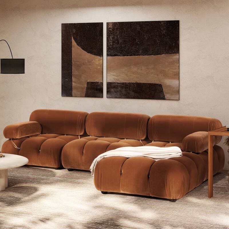 Marcel 109.5" Bubble Modular Modern Reversible Sectional