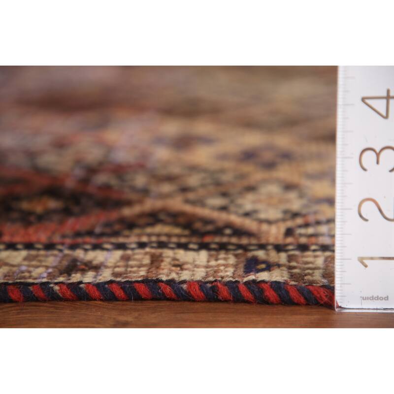 Qashqai Persian Antique Runner Rug Handmade Foyer Wool Carpet - 3'3"x 7'4"