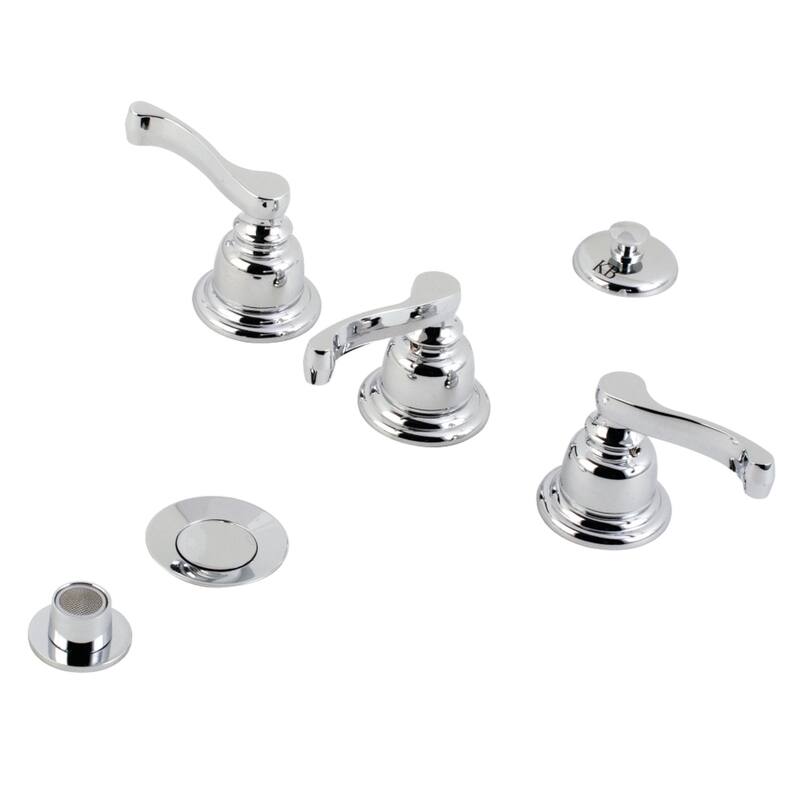 Kingston Brass Royale Three-Handle Bidet Faucet - Polished Chrome
