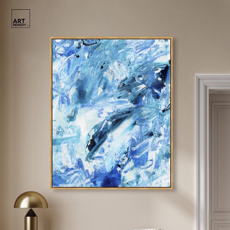 Impasto Blues Canvas by Art Remedy