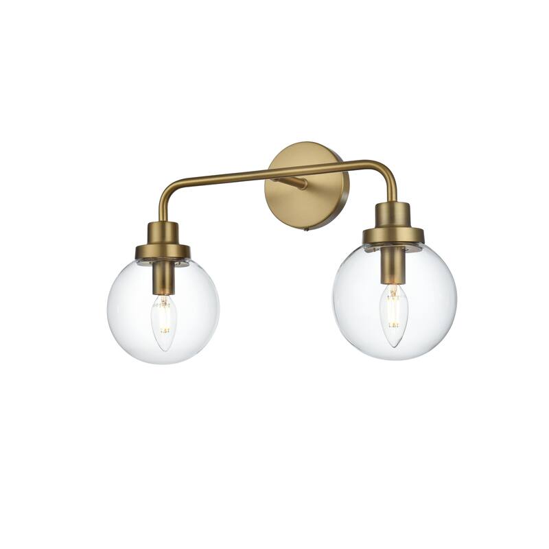 Hudson 2-light Bath Sconce with Clear Shade