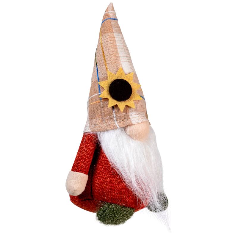 Fall Harvest Gnome with Sunflower Hat Decoration - 7.5"