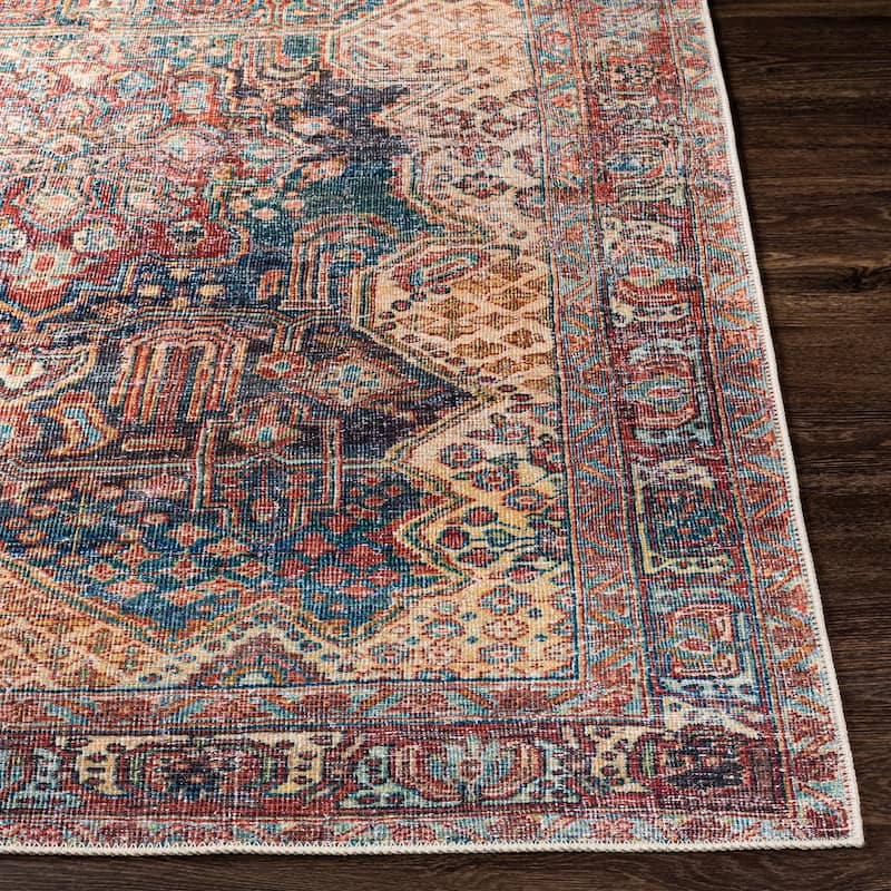Livabliss Cardozo Vintage Machine Washable Area Rug