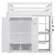 preview thumbnail 8 of 16, Merax Full Size Loft Bed with Built-in Wardrobe, Storage Shelves and LED light