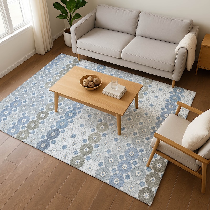 Premium Washable Super Soft Whimsy Mosaic Mayfield Rug