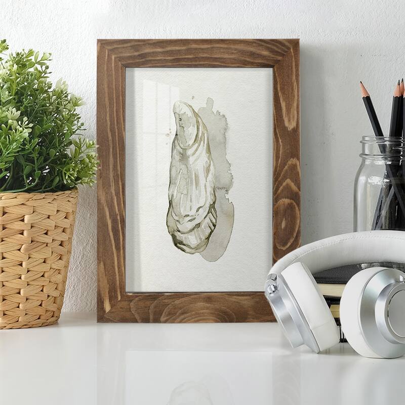 Oysters on the Bay I -Framed Print w/glass-Cherry Red