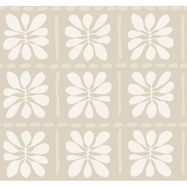 slide 2 of 7, York Wallcoverings Mimosa Fleur Nude Wallpaper