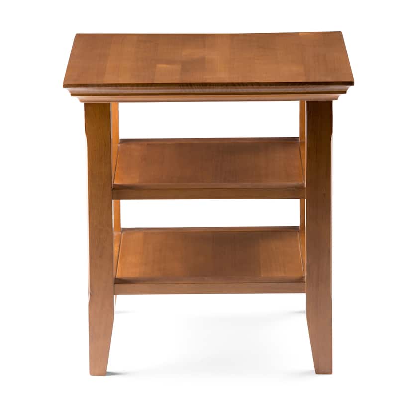 WYNDENHALL Normandy Solid Wood Square Transitional End Table - 19 inch Wide