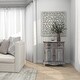 preview thumbnail 3 of 23, Gray Wood Intricately Carved Vintage Cabinet