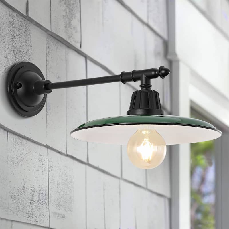 Jasper 12" Farmhouse Indoor/Outdoor LED Victorian Arm Sconce