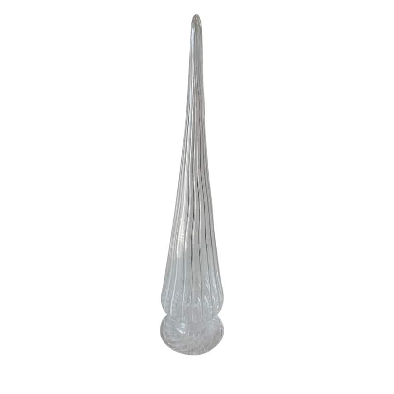 Conical Glass Tree Tabletop Decoration - 18" - Clear