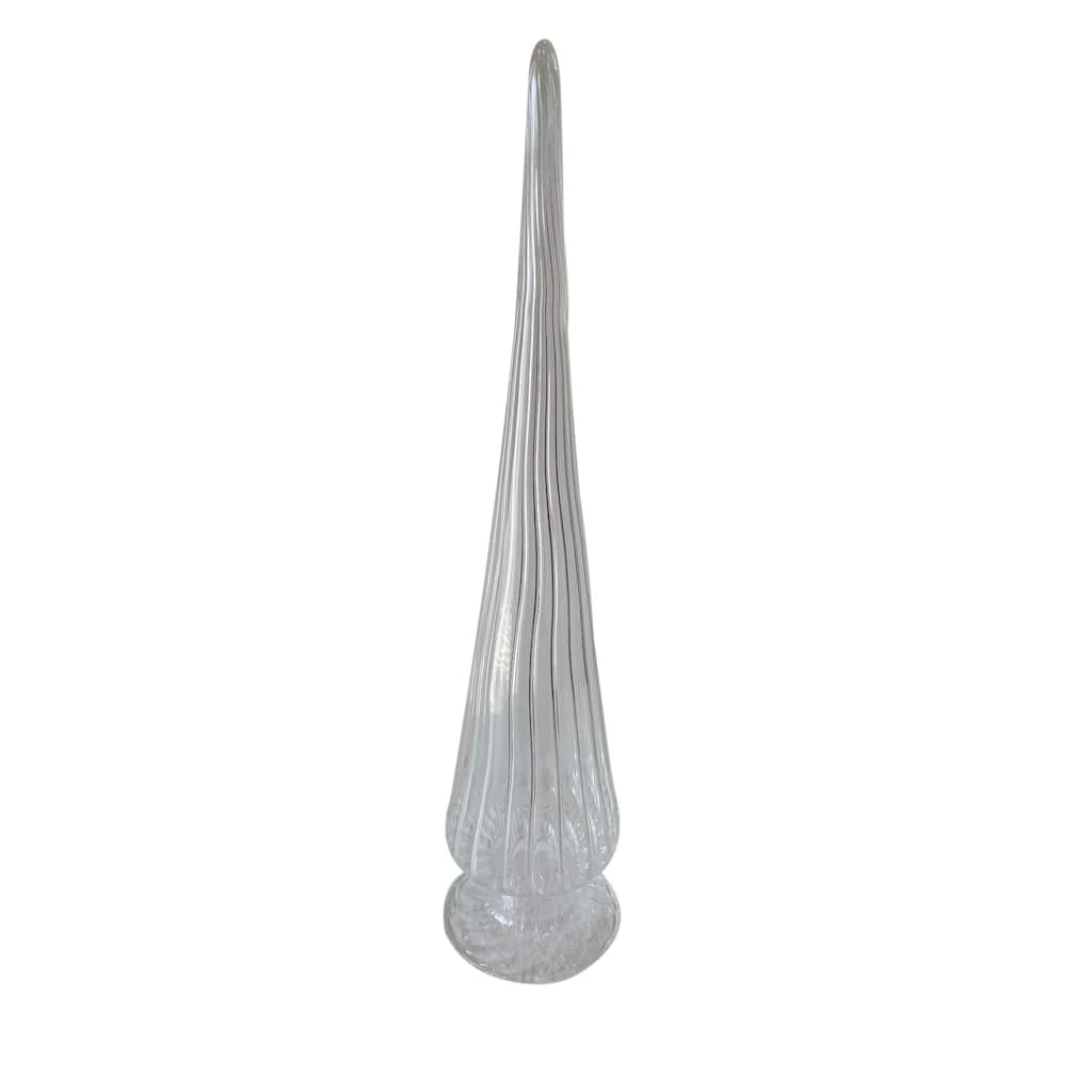 Conical Glass Tree Tabletop Decoration - 18" - Clear