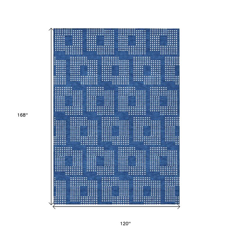 HomeRoots Geometric Transitional Rectangle Outdoor Rug