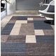 preview thumbnail 20 of 90, World Rug Gallery Modern Boxes Design Non-slip (Non-skid) Area Rug